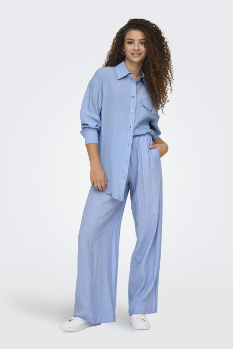 Only blauwe dames blouse