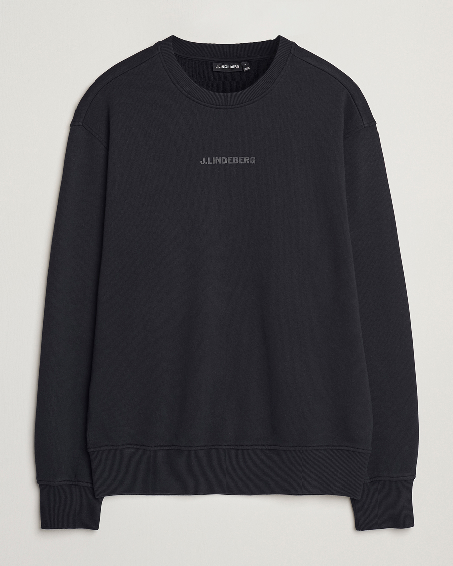 J.Lindeberg Callan Cotton Crew Neck Black