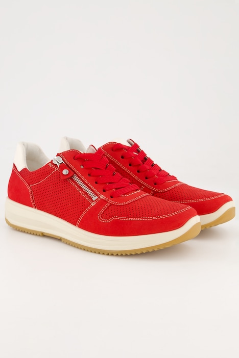 Ara Leder-Sneaker, Zipper, Wechselfußbett, Weite H