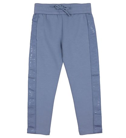 Emporio Armani Hosen - Mattblau m. Logo-Streifen