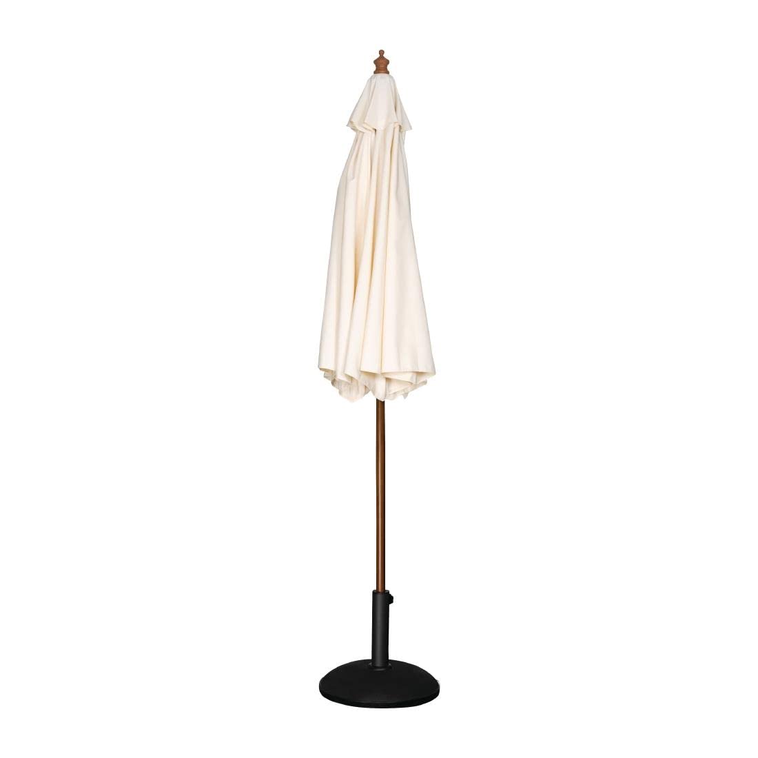 Bolero runder Sonnenschirm, Terrasse, Garten, Sonnenschutz, 3 Meter Durchmesser, Farbe: Creme, Größe: 2,37 (H) x 2,5 (Durchmesser) m, 38 mm Stangendurchmesser, Sockel separat erhältlich, CB513