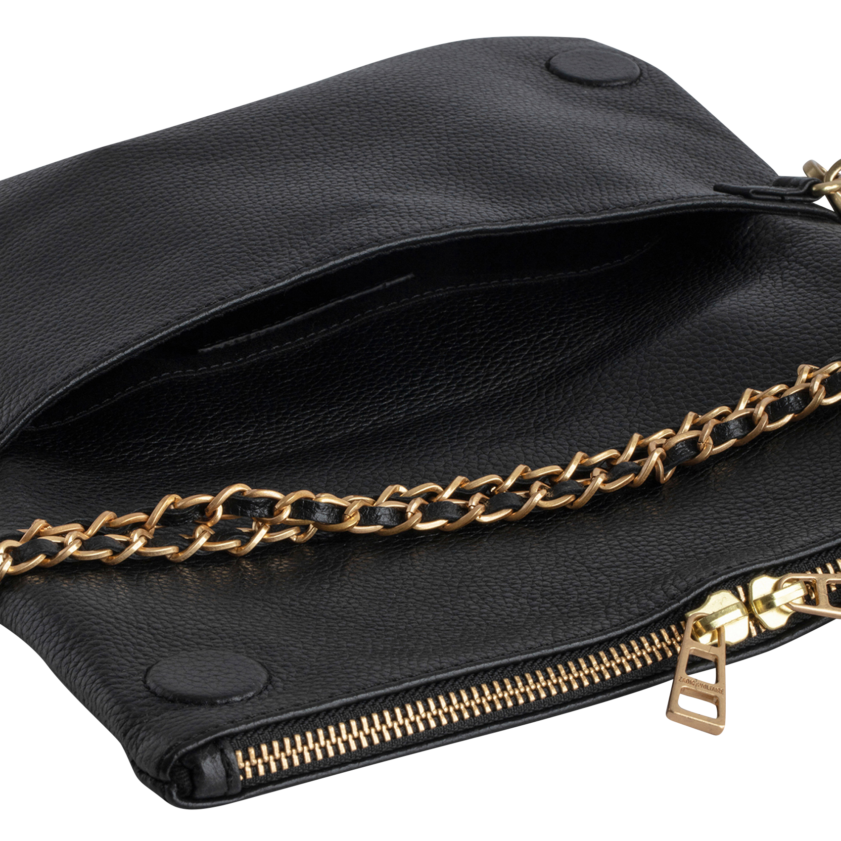 ROCK - Pochette en cuir chaînes en métal | Bleu