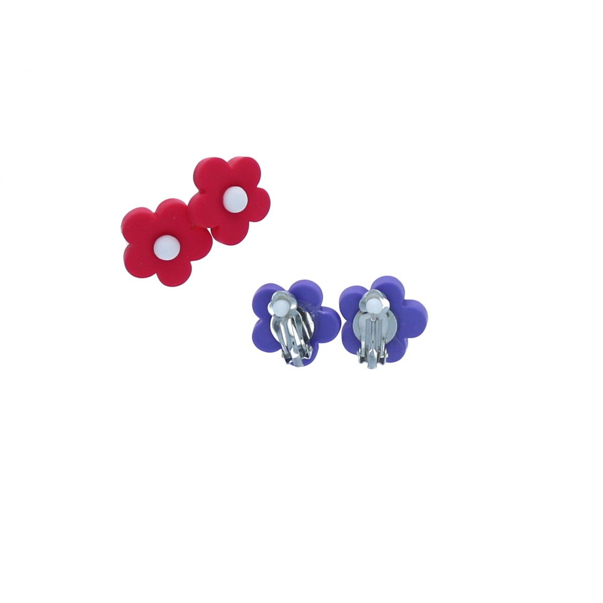 Boite de 7 paires de boucles d'oreilles fleurs Roodoudou