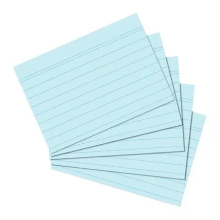 Herlitz Karteikarten, DIN A6, liniert, blau, 100 Stück