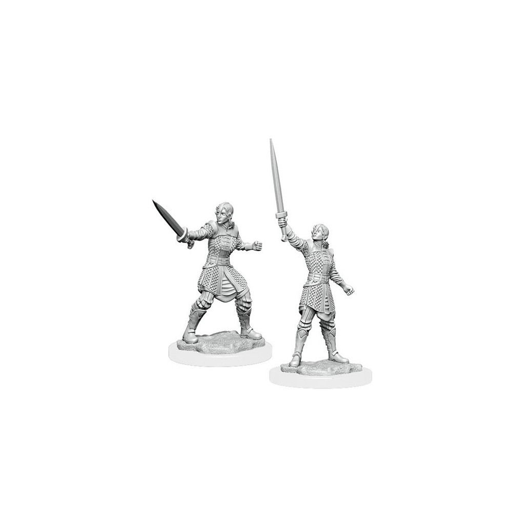 Critical Role Unpainted Miniatures: Human Dwendalian Empire Fighter Female