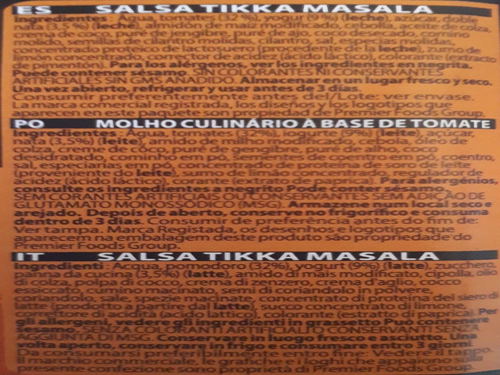 MOLHO SHARWOOD'S TIKKA MASALA 420G