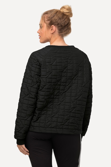 Sweatshirt, Steppmuster, Saumband, Rundhals, Langarm