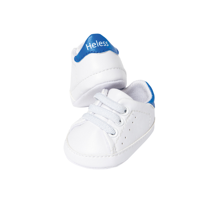 Puppen Sneakers - weiß/blau - Größe 38 - 45 cm