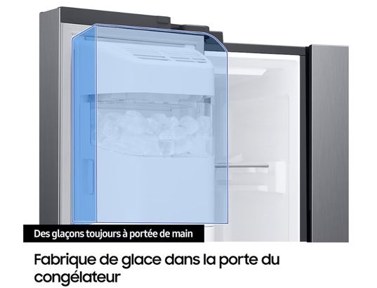 SAMSUNG - Réfrigérateur side by side RS70F66KBT