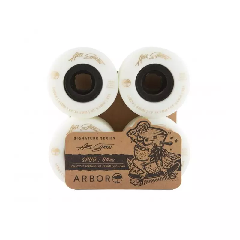 Roues skate ARBOR Spud Axel Serrat 82a White 64mm