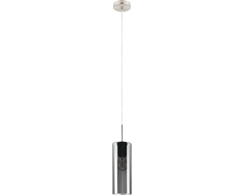 Hanglamp, 1-lichts, HxLxB 110x71x10 cm, nikkel/mat/zwart