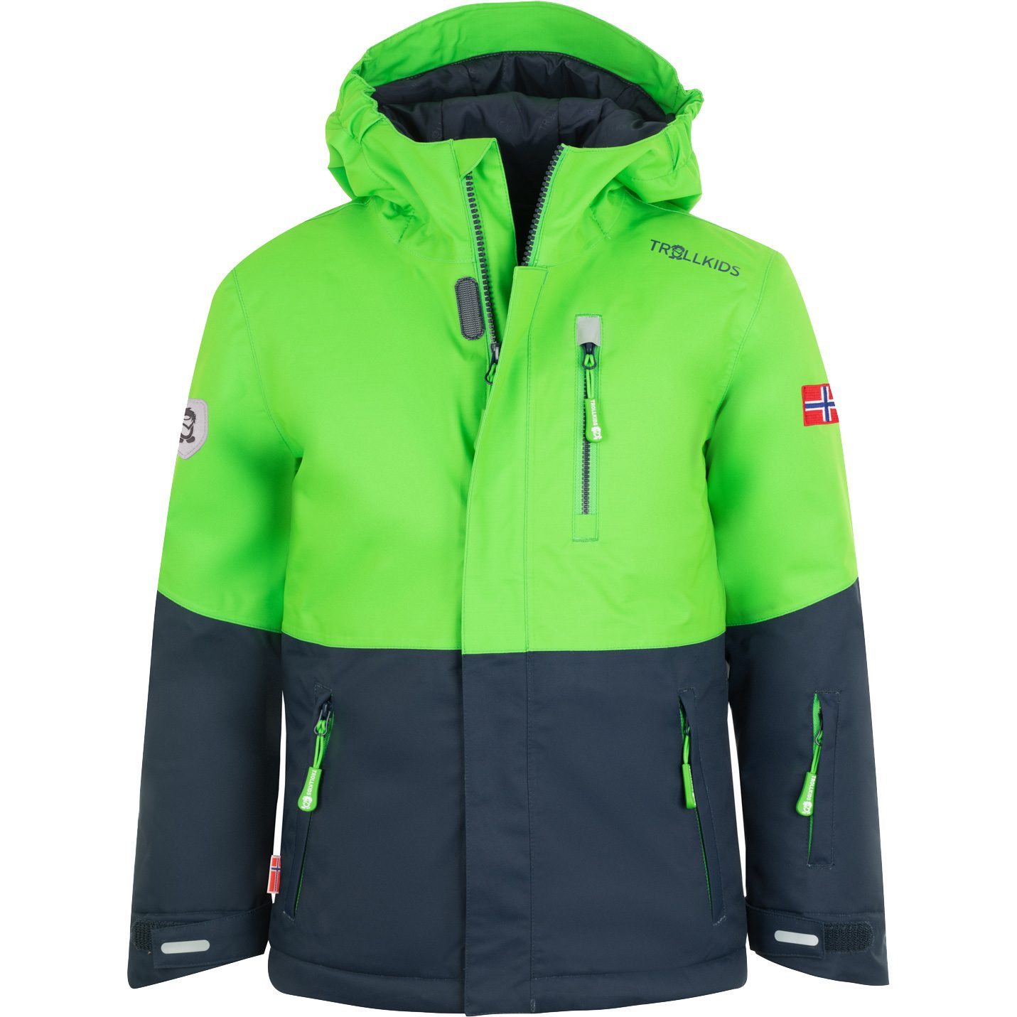Trollkids Hallingdal Skijacke Kinder bright green