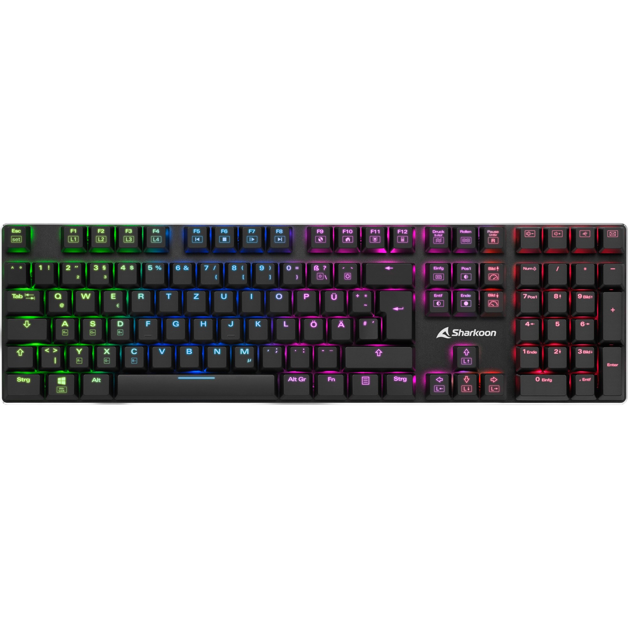 Sharkoon Gaming-Tastatur PureWriter RGB