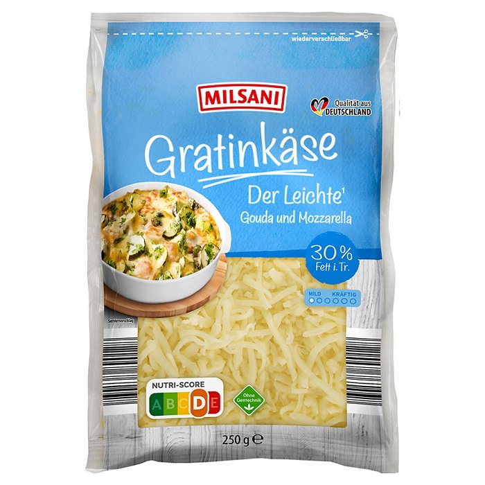 MILSANI Reibekäse Leicht 250 g