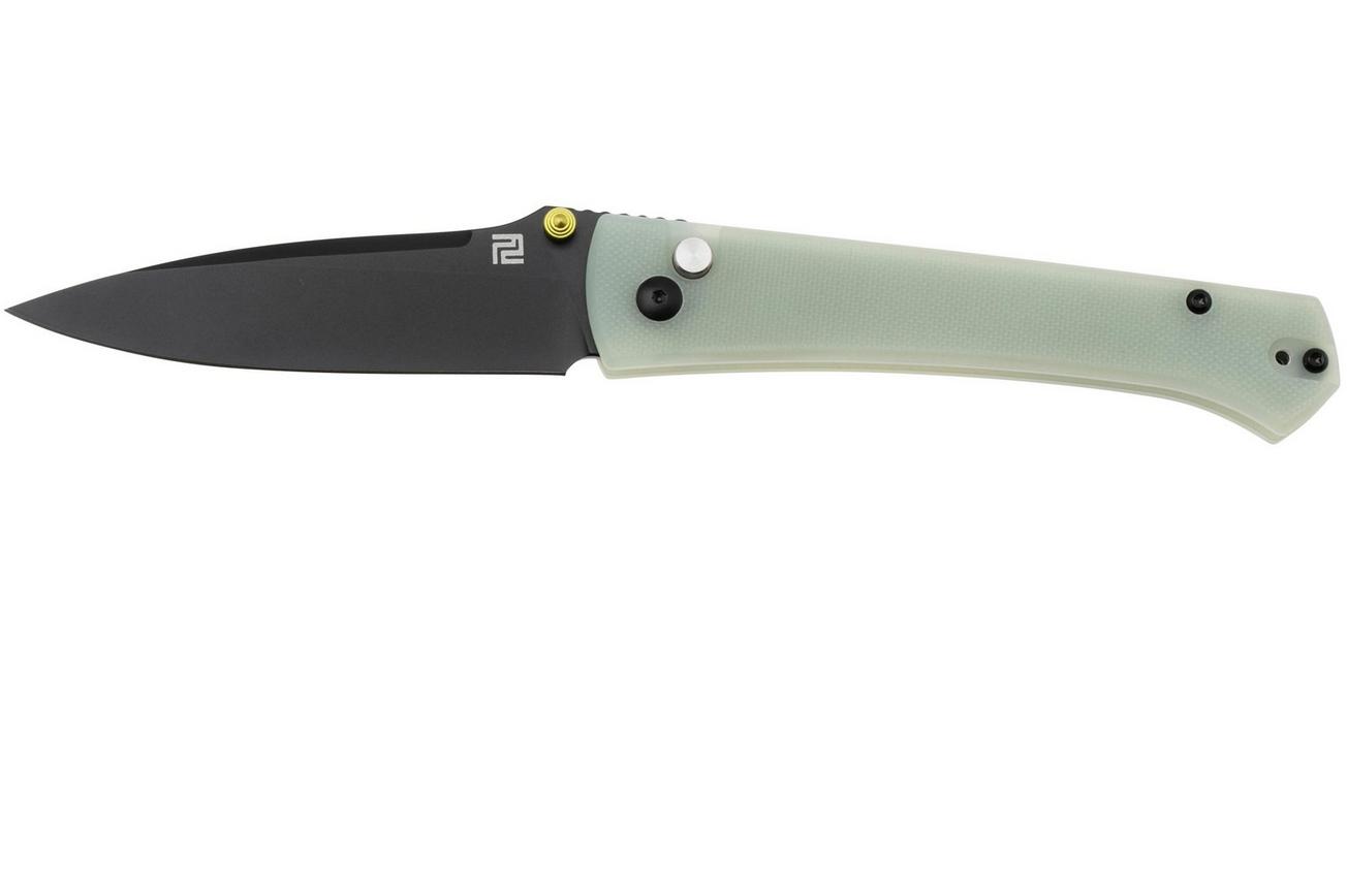 Artisan Cutlery Andromeda 1856P-BNTG, PVD AR-RPM9, Natural Green G10 zakmes, Ray Laconico design