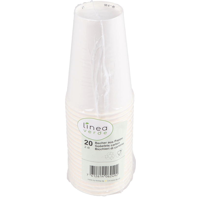 Elco Becher, 200 ml, weiss, 20 Stück