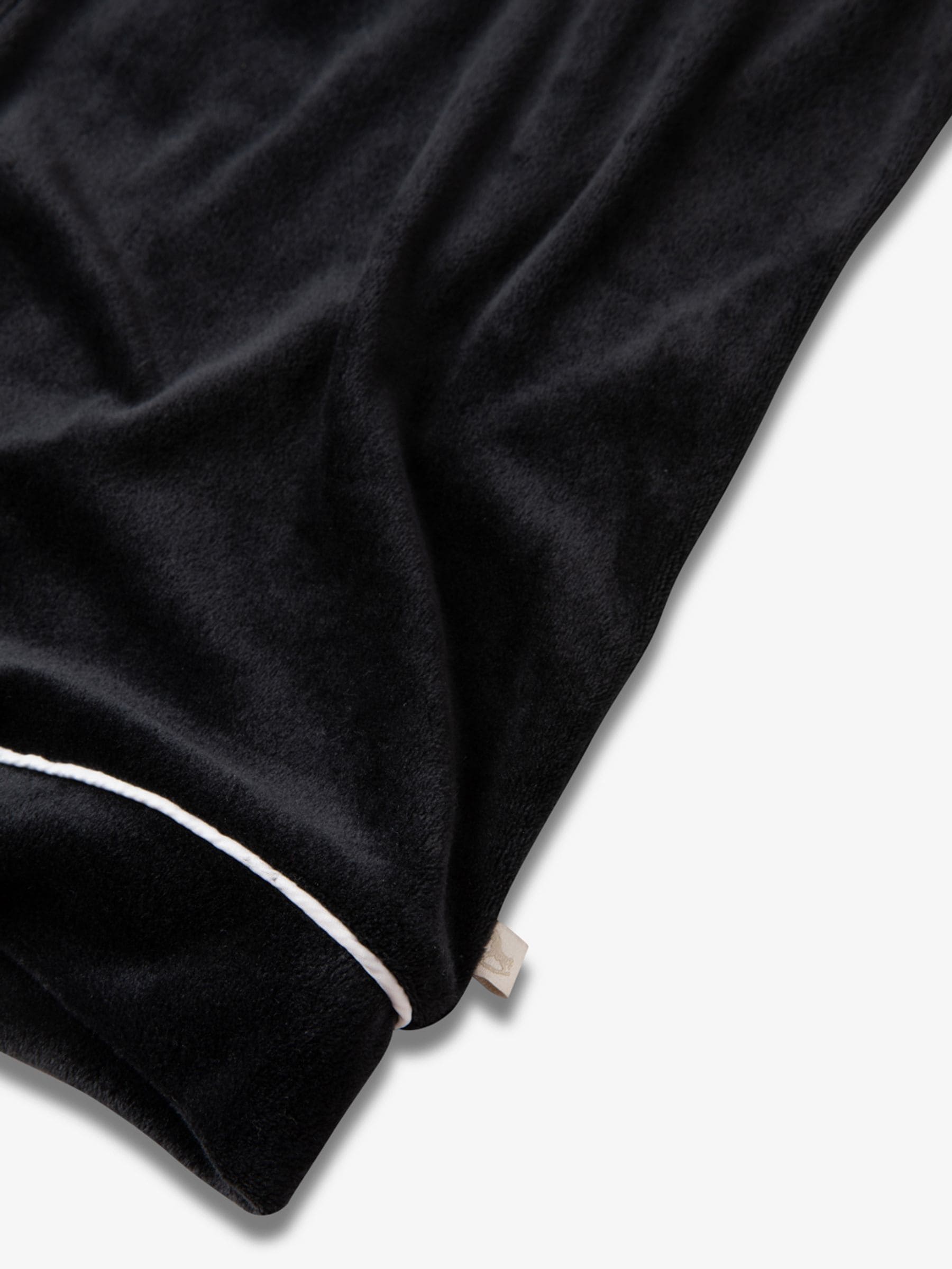 Zwart - The Little Tailor luxe kerstpyjama van zacht aanvoelend velours