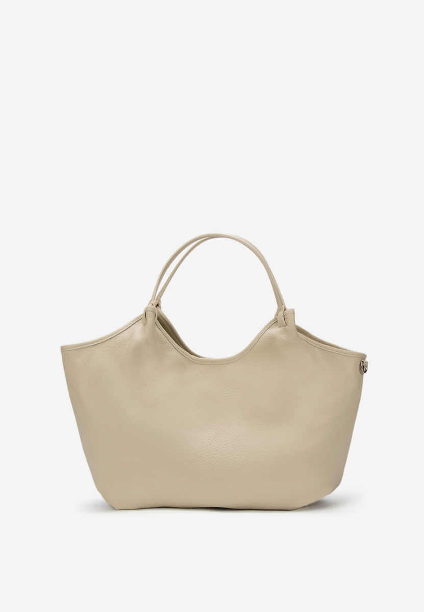 Sac en cuir naturel beige Leonadia