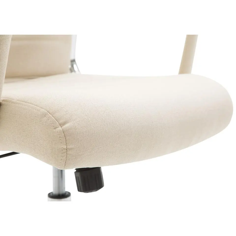 CLP Bureaustoel Kolumbus chroom Frame - Stof - creme