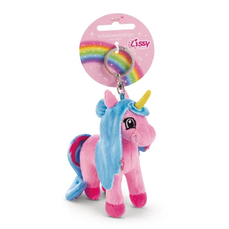 NICI Schlüsselanhänger Lissy PONY Einhorn Roxy 10cm pink-türkis