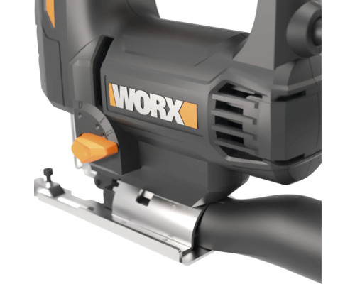 WORX 550W WX463 decoupeerzaag met pendelslag, inclusief koffer en accessoires