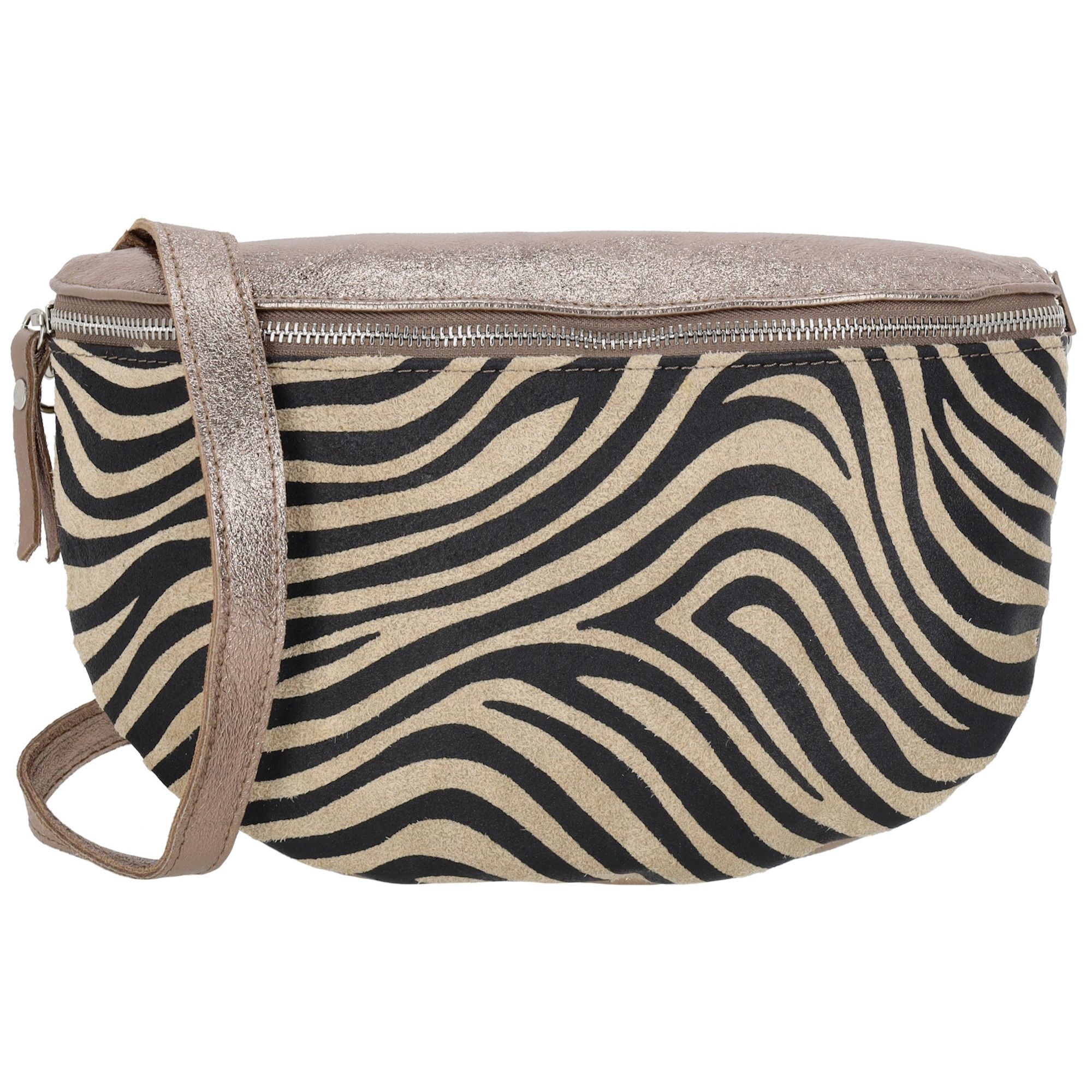Charm London Anna Heup/ Schoudertas Zebra Brons
