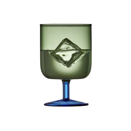 Lyngby Glas Torino 2-pak Vinglas, Grøn/ Blå, 30 cl