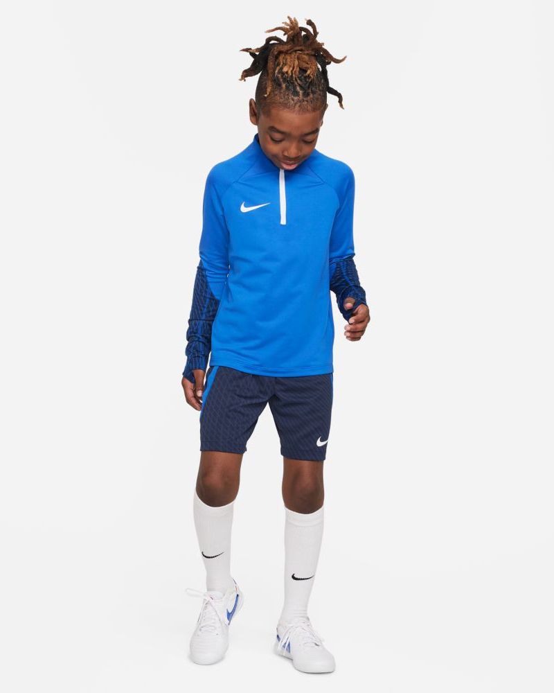 Haut d'entrainement 1/4 Zip Nike Strike 23 Bleu Royal & Bleu Marine pour enfant
