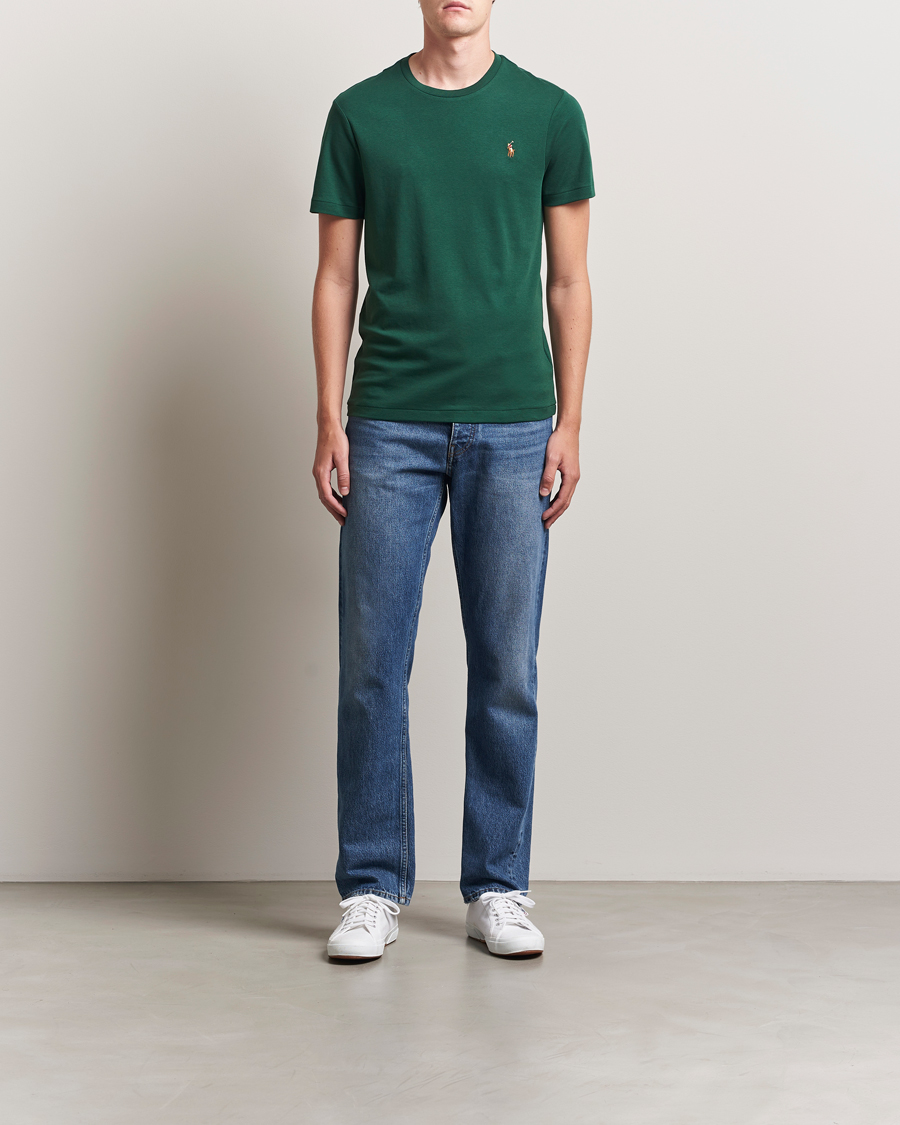 Polo Ralph Lauren Luxury Pima Cotton Crew Neck T-Shirt Vintage Pine
