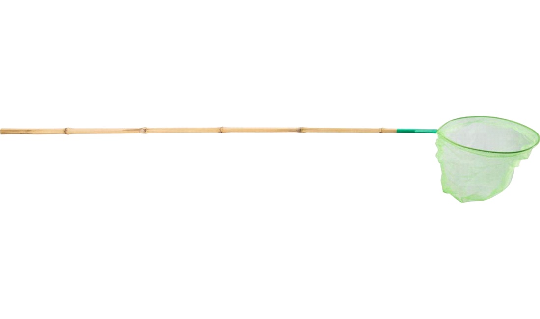 Fiskenet i bambus, ass. farve, 128cm