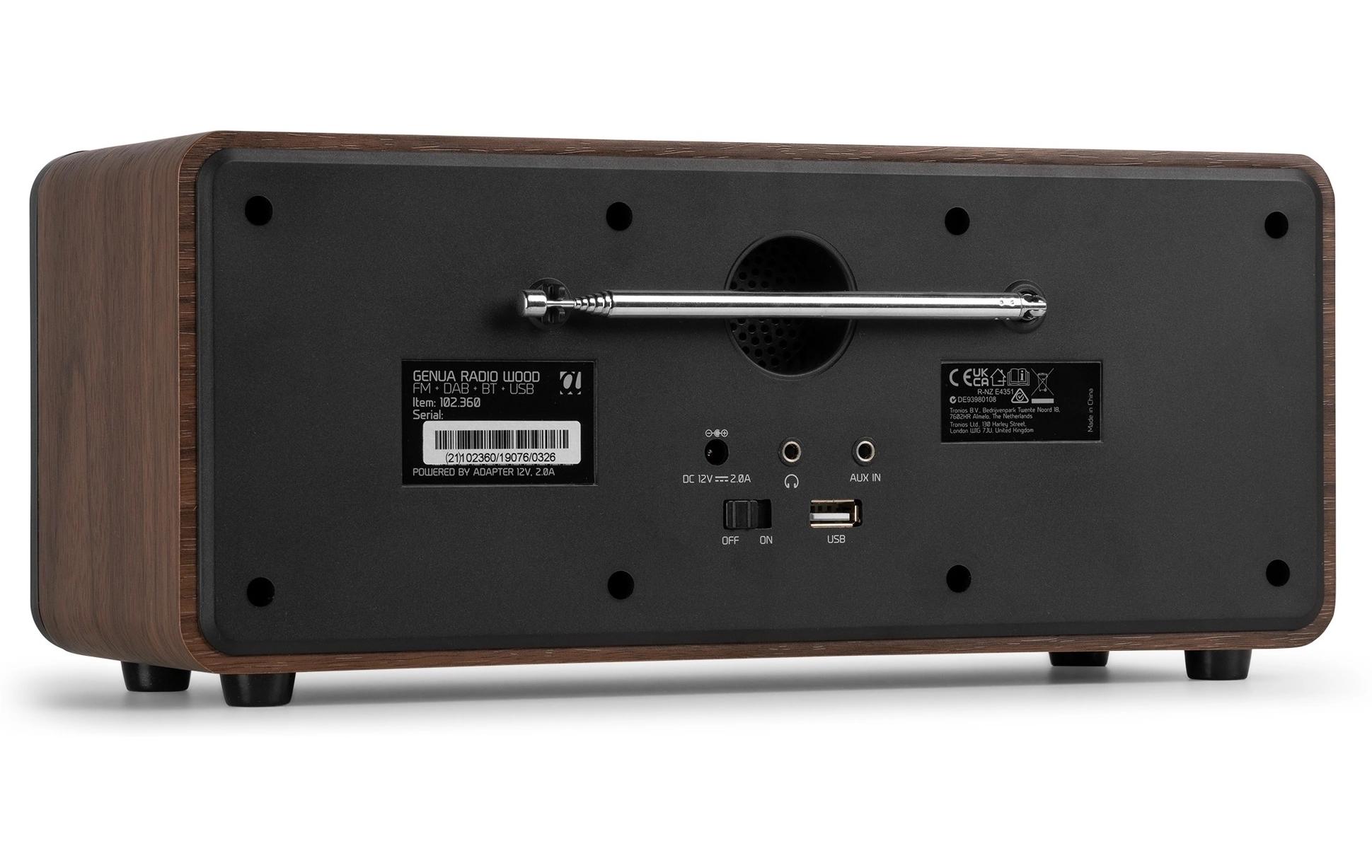 DAB+ Radio Genua BraunDAB+ Radio mit Stereo Lautsprecher und Bluetooth