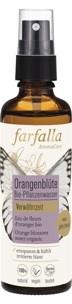 Farfalla Bio-Pflanzenwasser<br>75 ml, Spray, Orangenblüte