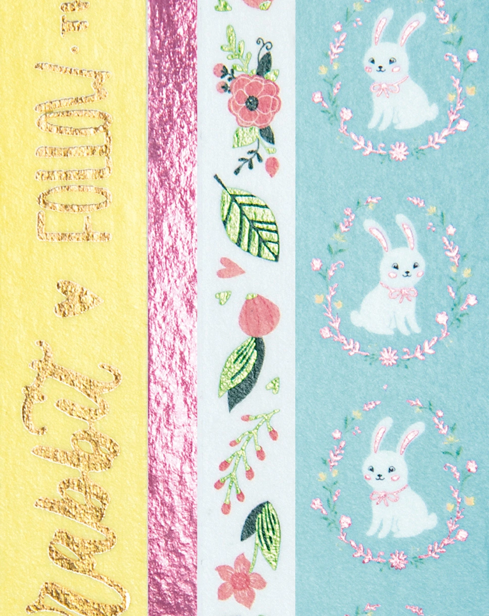Deko-Klebeband FOLLOW THE RABBIT 4er-Set in bunt