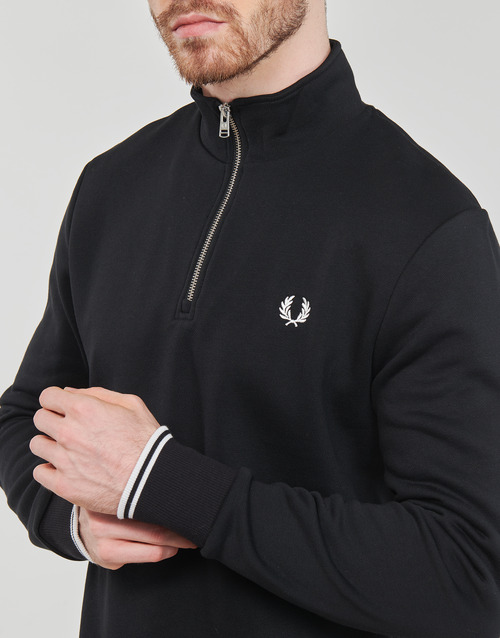 Fred Perry - HALF ZIP SWEATSHIRT - Noir