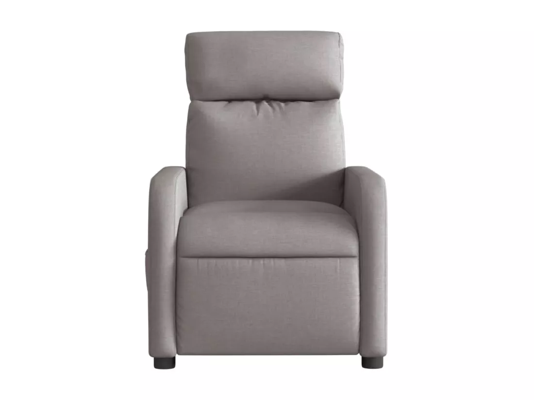 Fauteuil massant inclinable électrique Taupe Tissu