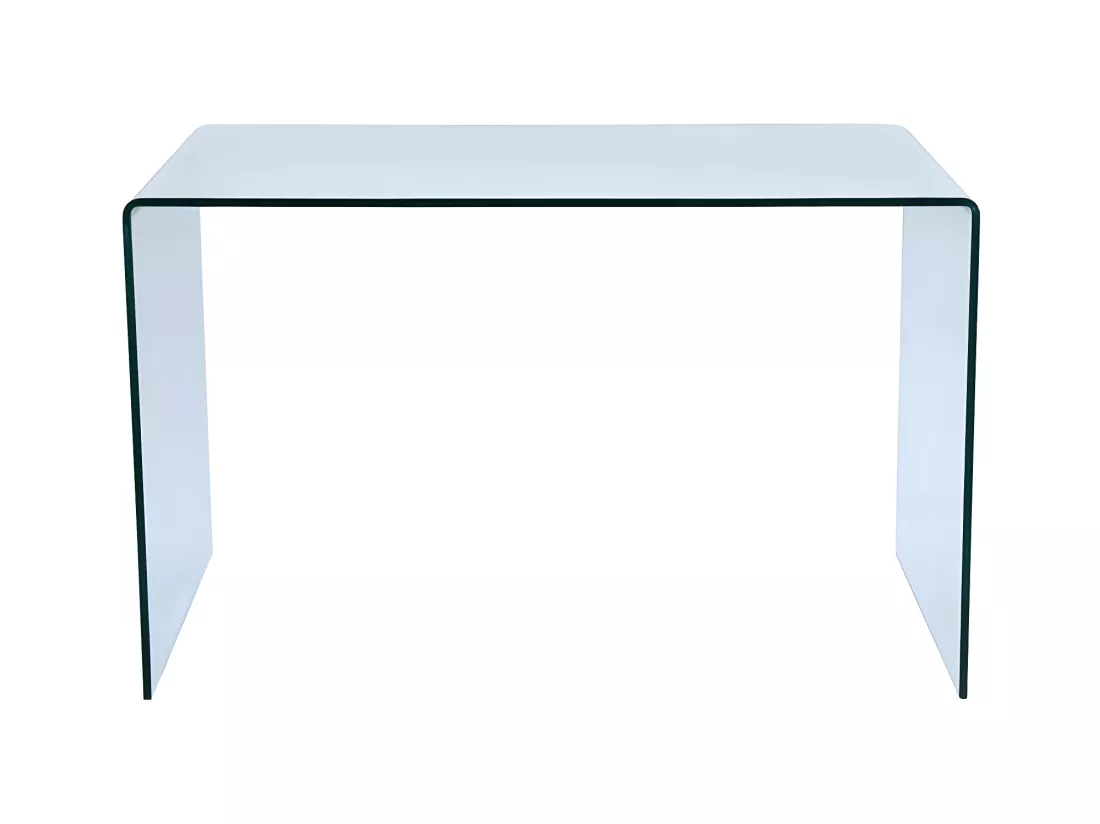 Bureau - Verre courbé - Transparent - ELSTRON