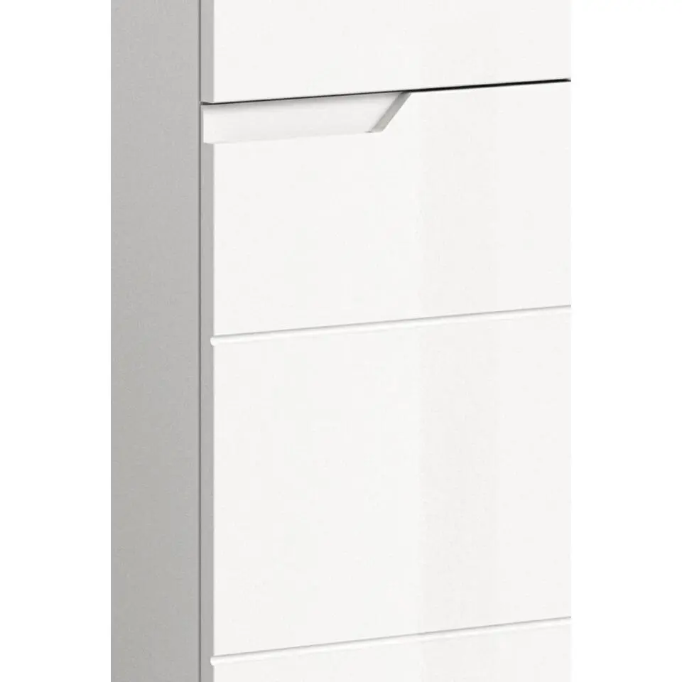 Hioshop Solero badkamerkast 1 deur- 1 lade wit hoogglans- wit