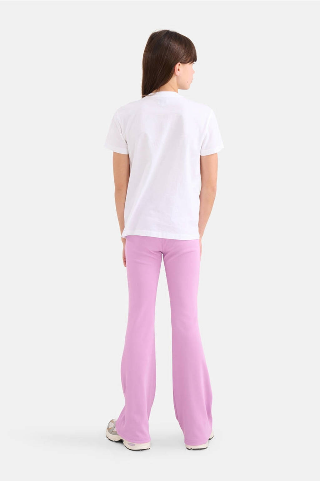Shoeby high waist flared broek lichtpaars