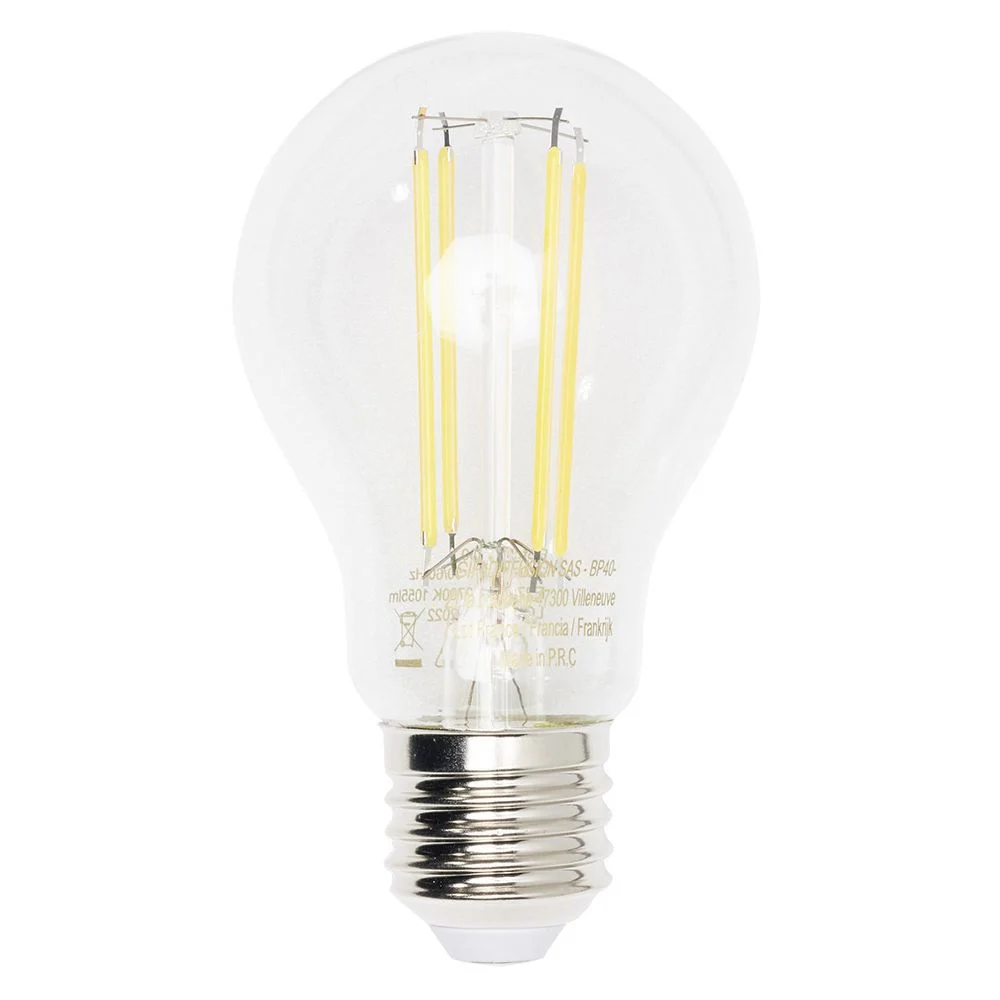 Ampoule LED filament E27 A60 Homday lumière chaude 806lms x2