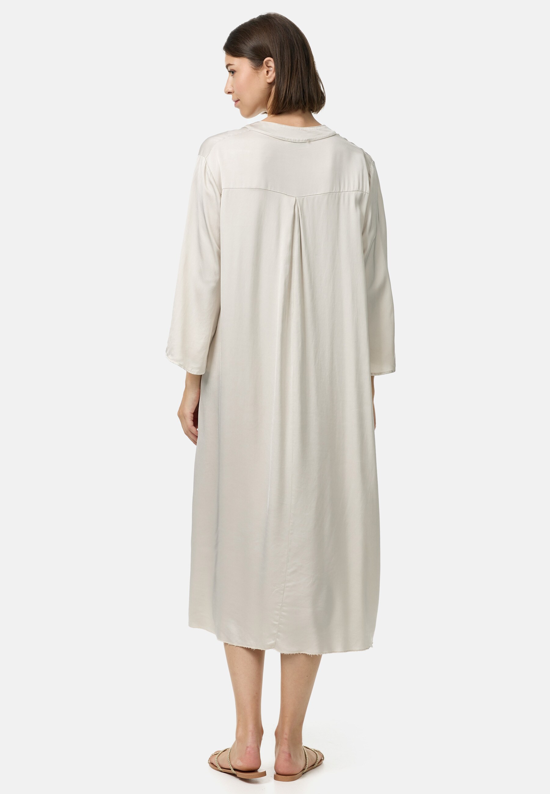 PM SELECTED Damen Stilvolles Satin Tunikakleid mit Seidenanteil in Einheitsgröße PM55