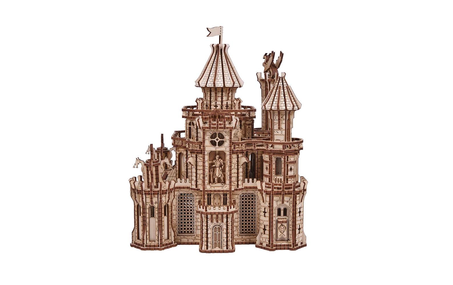 Bausatz Drachenburg<br>Burg 3D Holzbausatz mit Beleuchtung