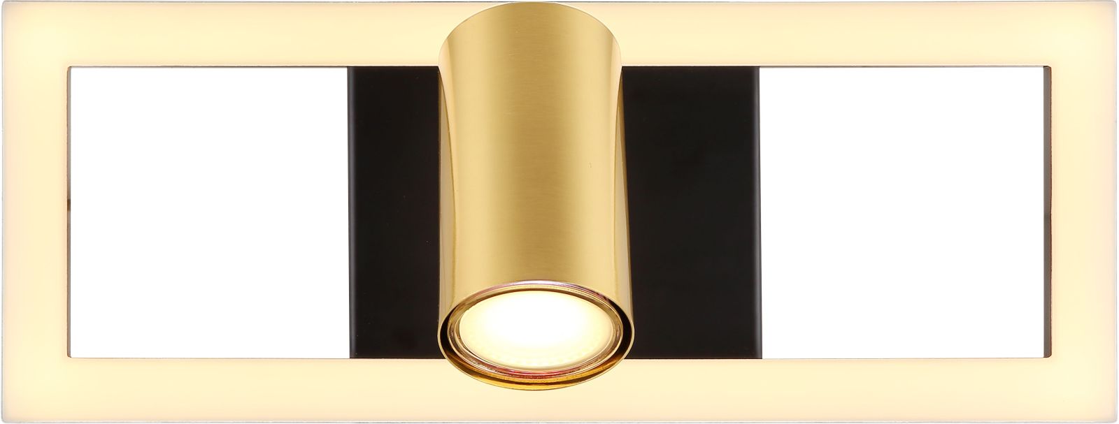 Wandleuchte - schwarz-matt-messing - 35 cm