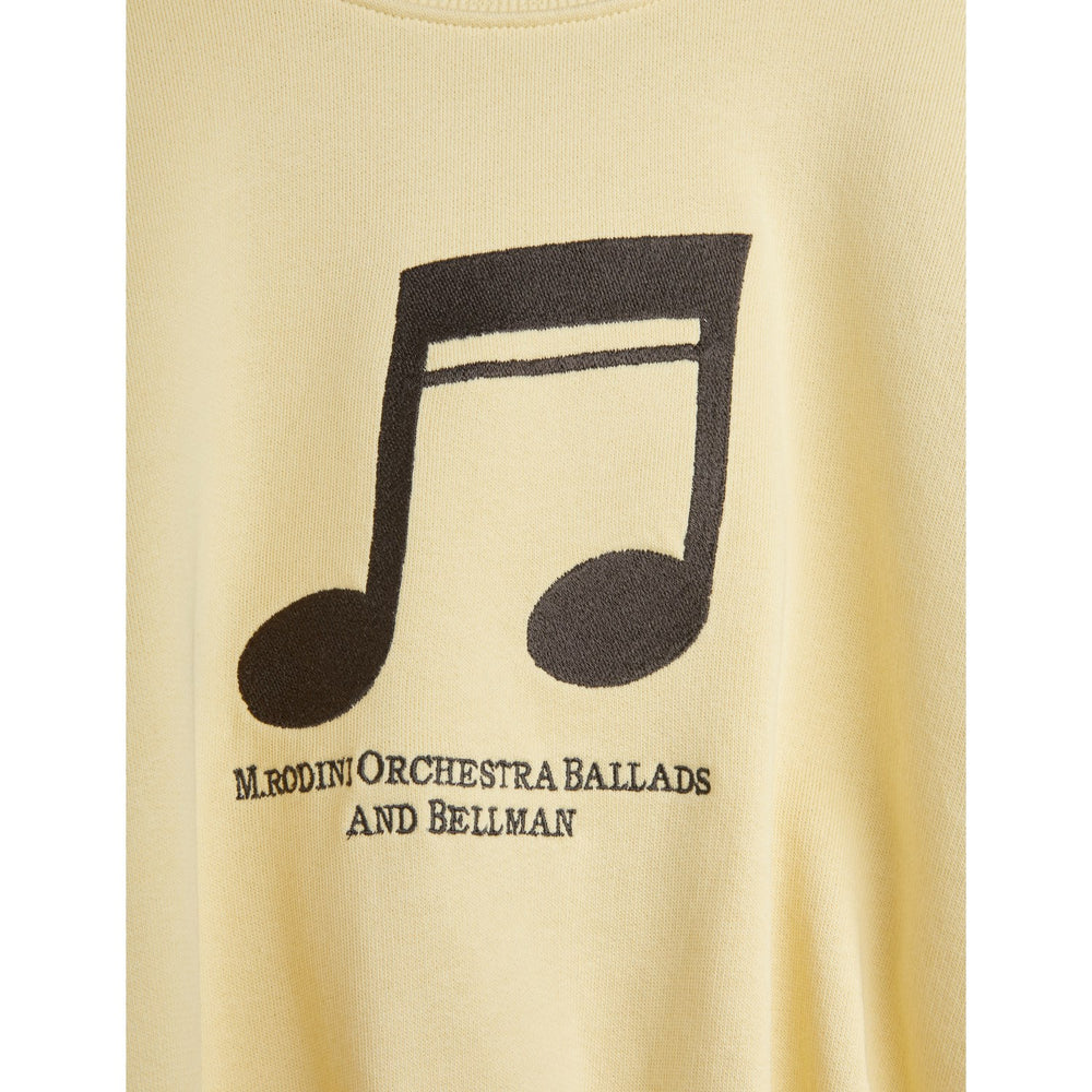 Køb Mini Rodini Yellow Note Embroidery Sweatshirt