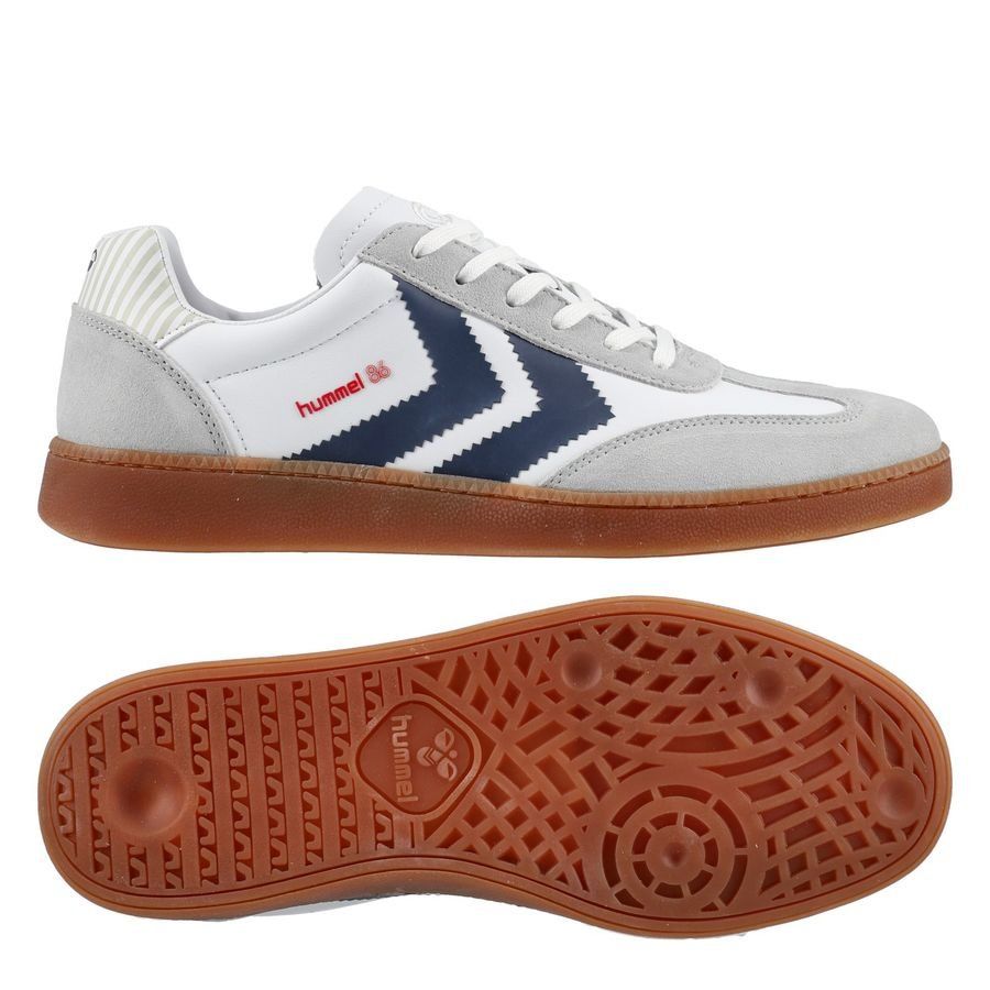 Hummel Chaussures Coupe du Monde 1986 - Gris/Blanc/Bleu
