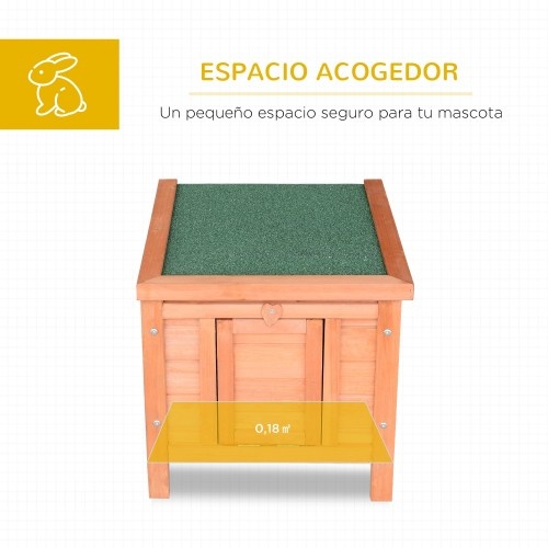 Gaiola de madeira para coelhos e porquinhos-da-índia PawHut para uso externo.