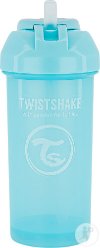 Twistshake Tasse À Paille 360ml Bleu Pastel +6 Mois 1 Pièce