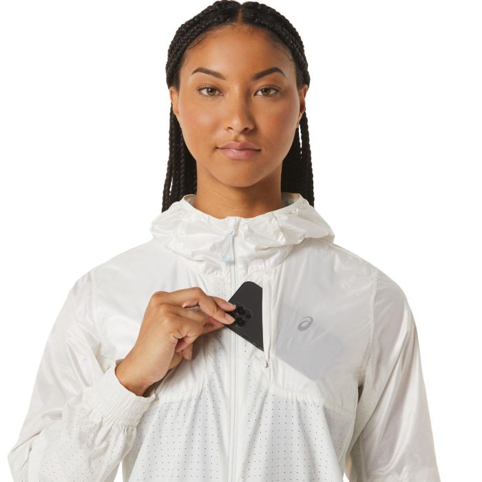 Asics Dame Jakker Nagino Run Jacket Hvid