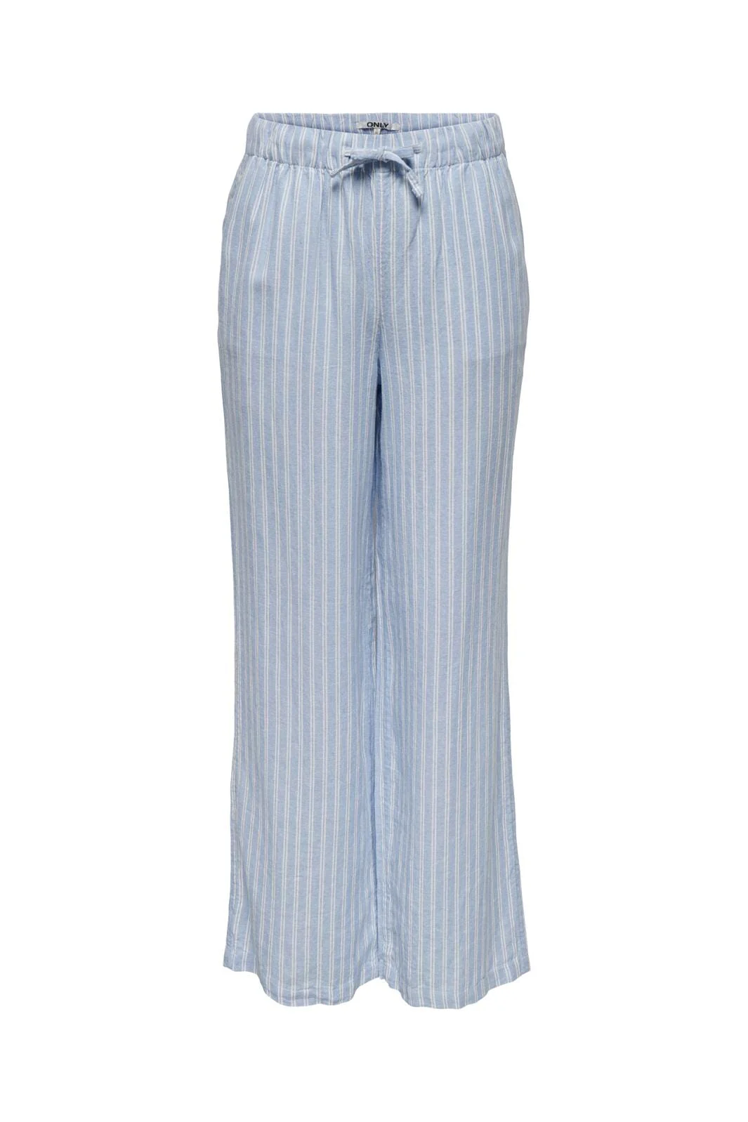 Only Onlcaro Linen Bl Pull-Up Pant Cc 4458159 blissful blue cloud dancer