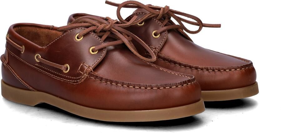 Nelson leren bootschoenen cognac
