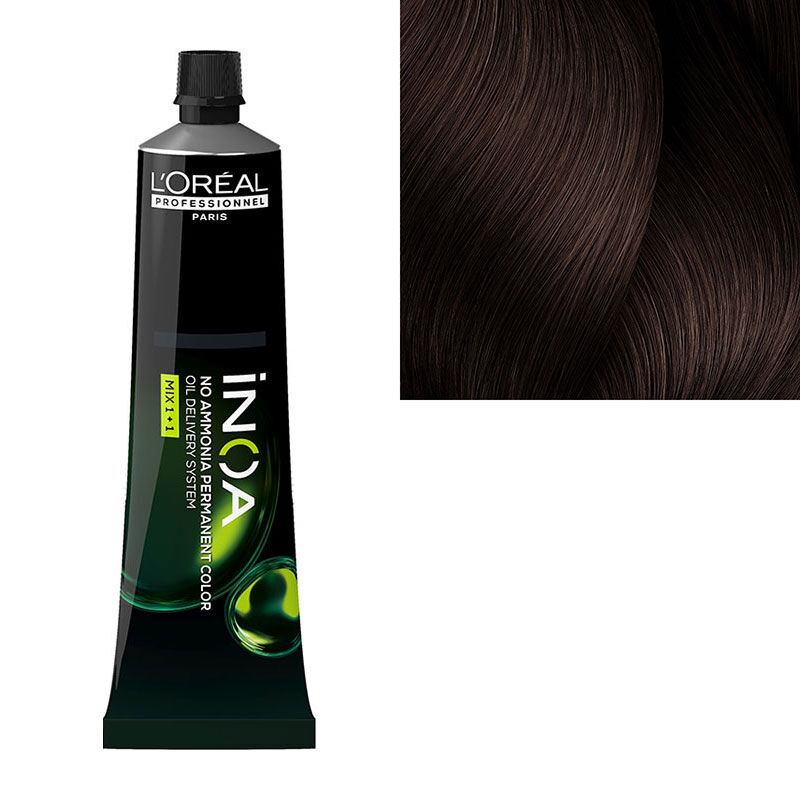 Coloration sans ammoniaque Inoa 5.25 châtain clair irisé acajou